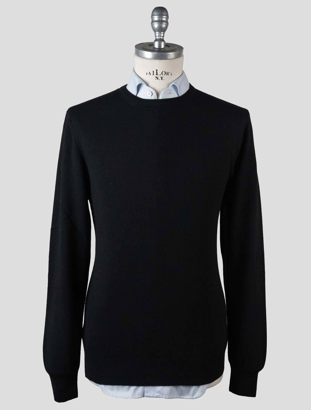 Gran Sasso Black Cashmere Sweater Crewneck