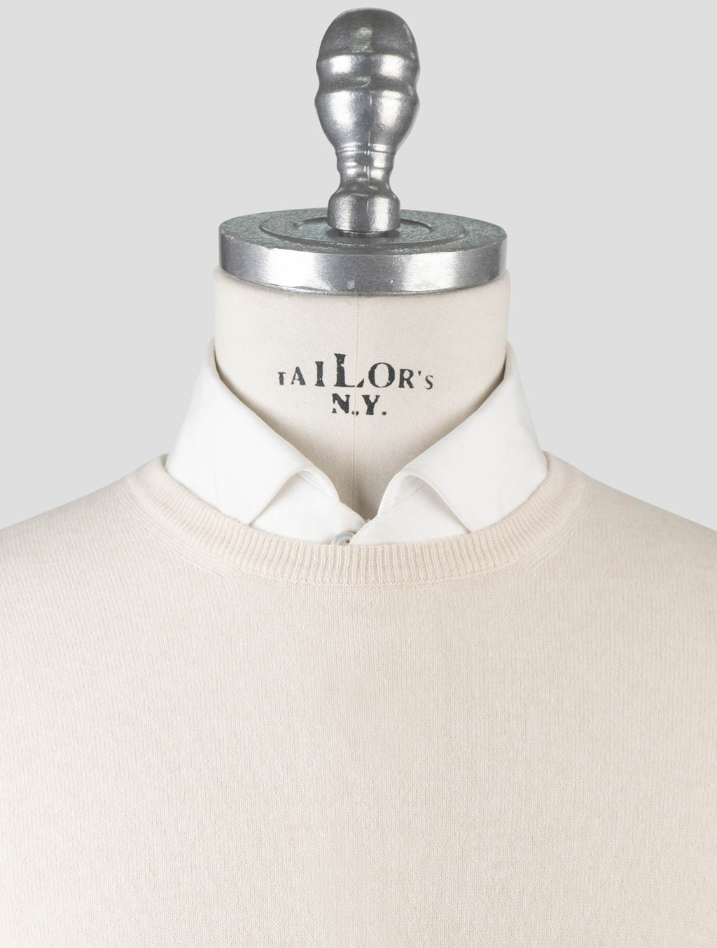 Gran Sasso Beige Cashmere Sweater Crewneck
