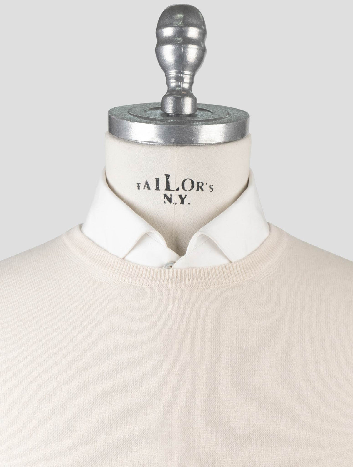 Gran Sasso Beige Cashmere Sweater Crewneck