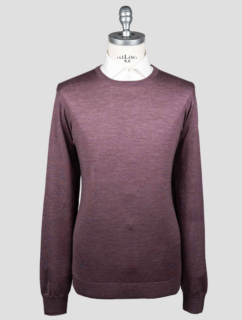 Gran Sasso Violet Virgin Wool Silk Sweater Crewneck