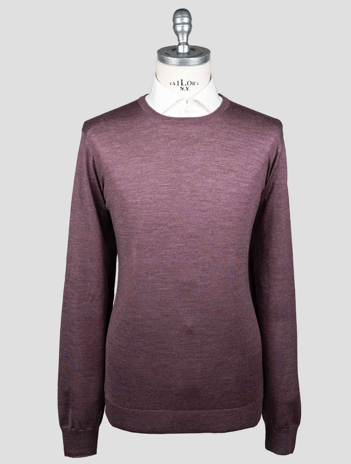 Gran Sasso Violet Virgin Wool Silk Sweater Crewneck