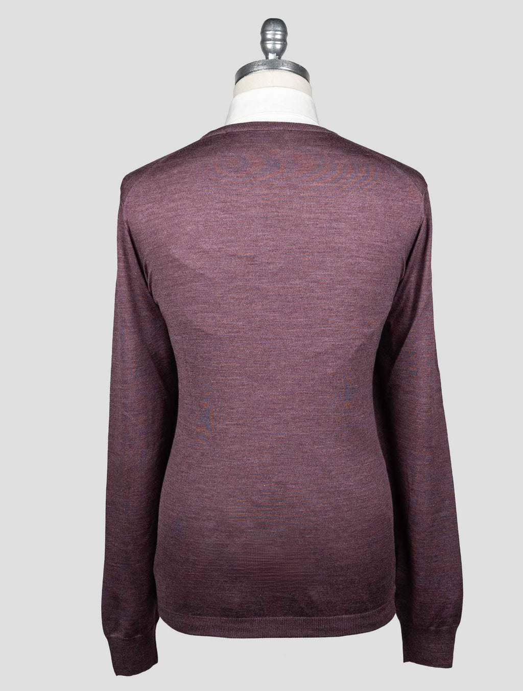 Gran Sasso Violet Virgin Wool Silk Sweater Crewneck