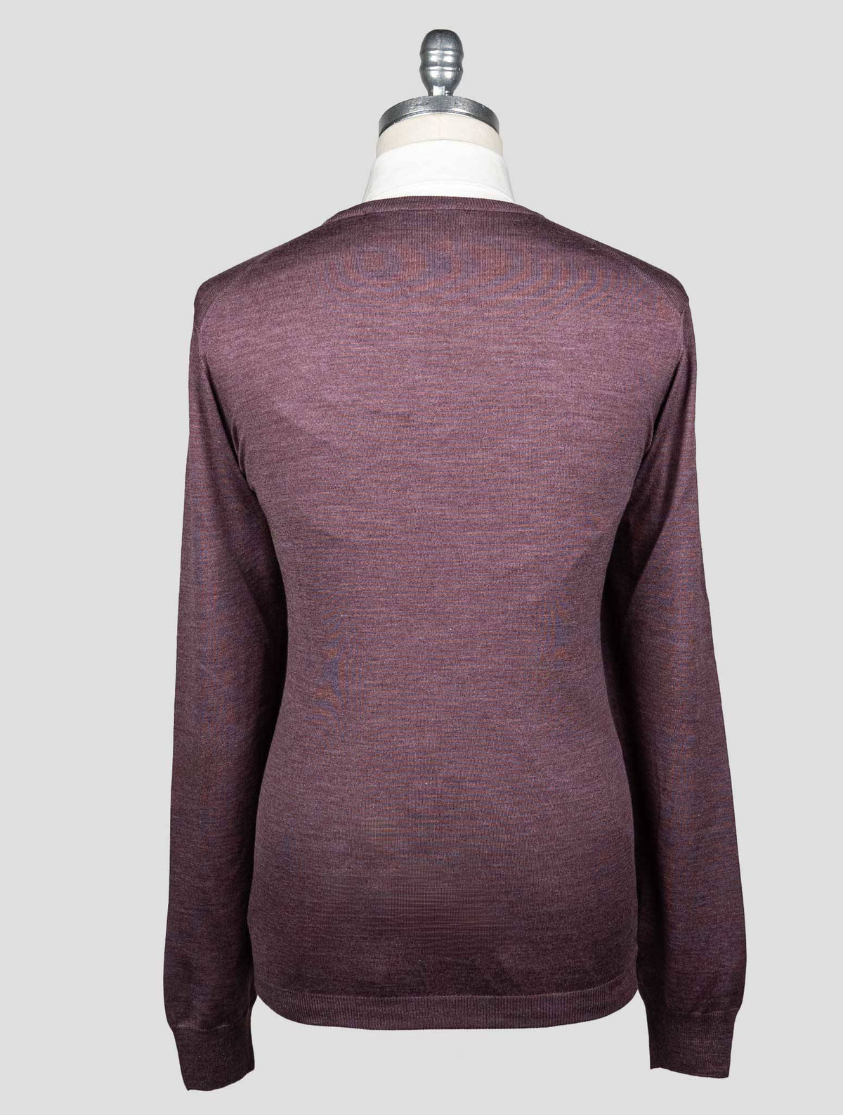 Gran Sasso Violet Virgin Wool Silk Sweater Crewneck