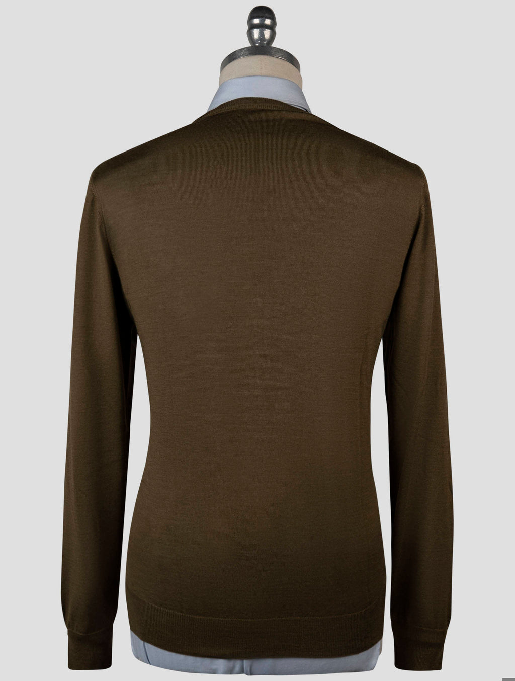 Gran Sasso Green Virgin Wool Silk Sweater Crewneck