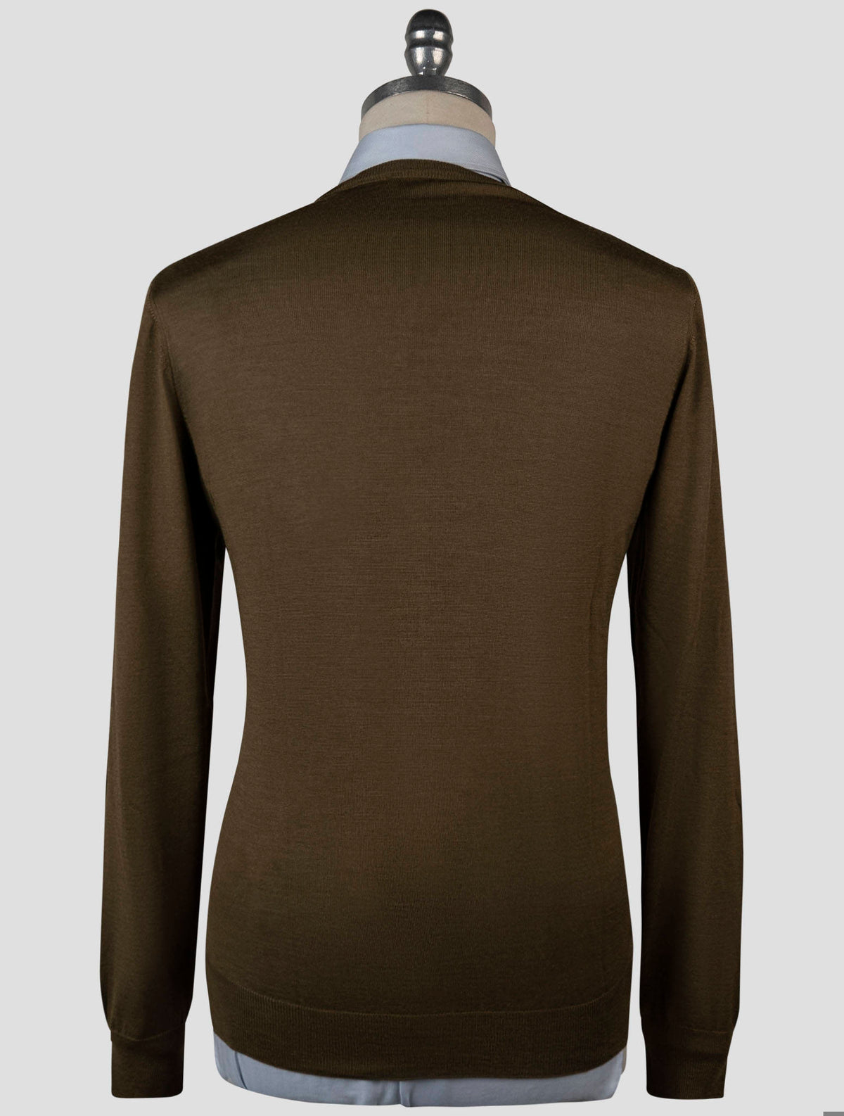 Gran Sasso Green Virgin Wool Silk Sweater Crewneck