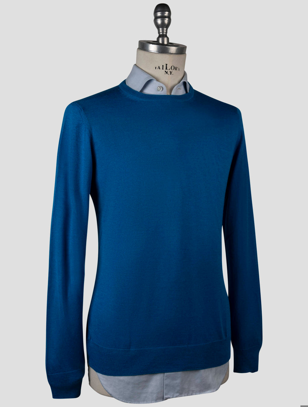 Gran Sasso Gran Sasso Light Blue Virgin Wool Sweater Crewneck Light Blue 001