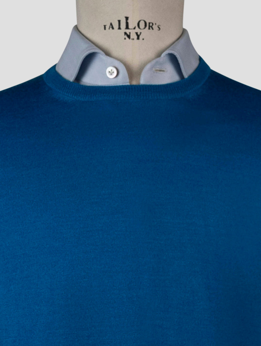 Gran Sasso Light Blue Virgin Wool Sweater Crewneck