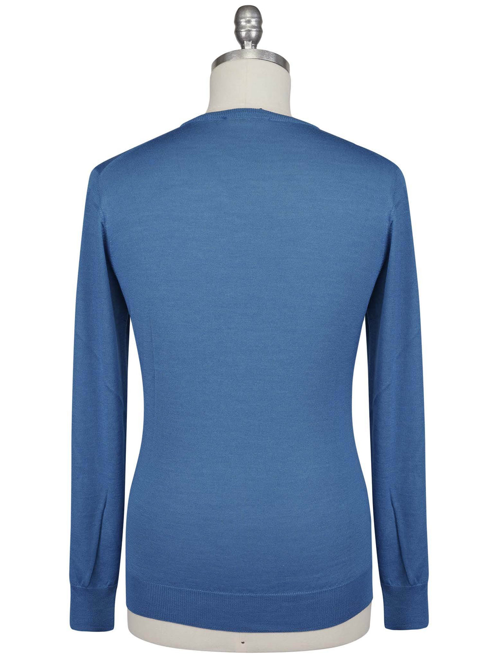 Gran Sasso Blue Virgin Wool Silk Sweater Crewneck