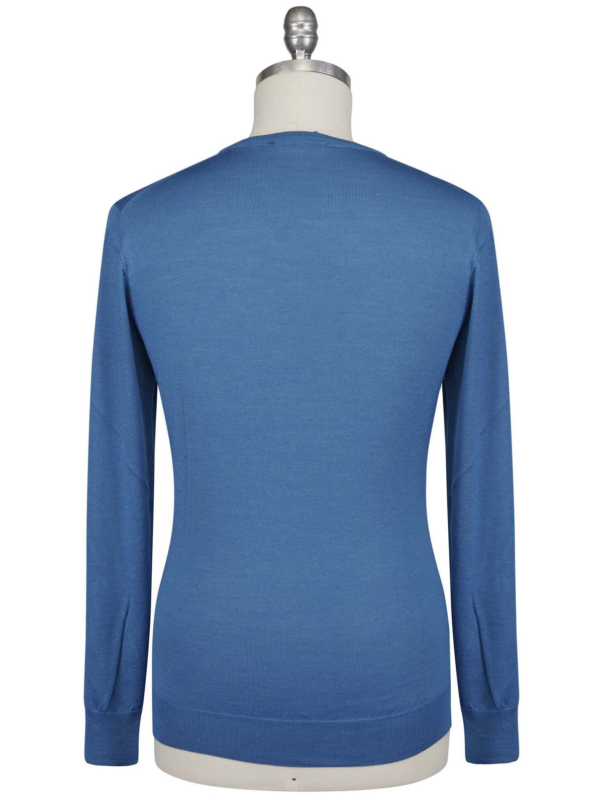 Gran Sasso Blue Virgin Wool Silk Sweater Crewneck