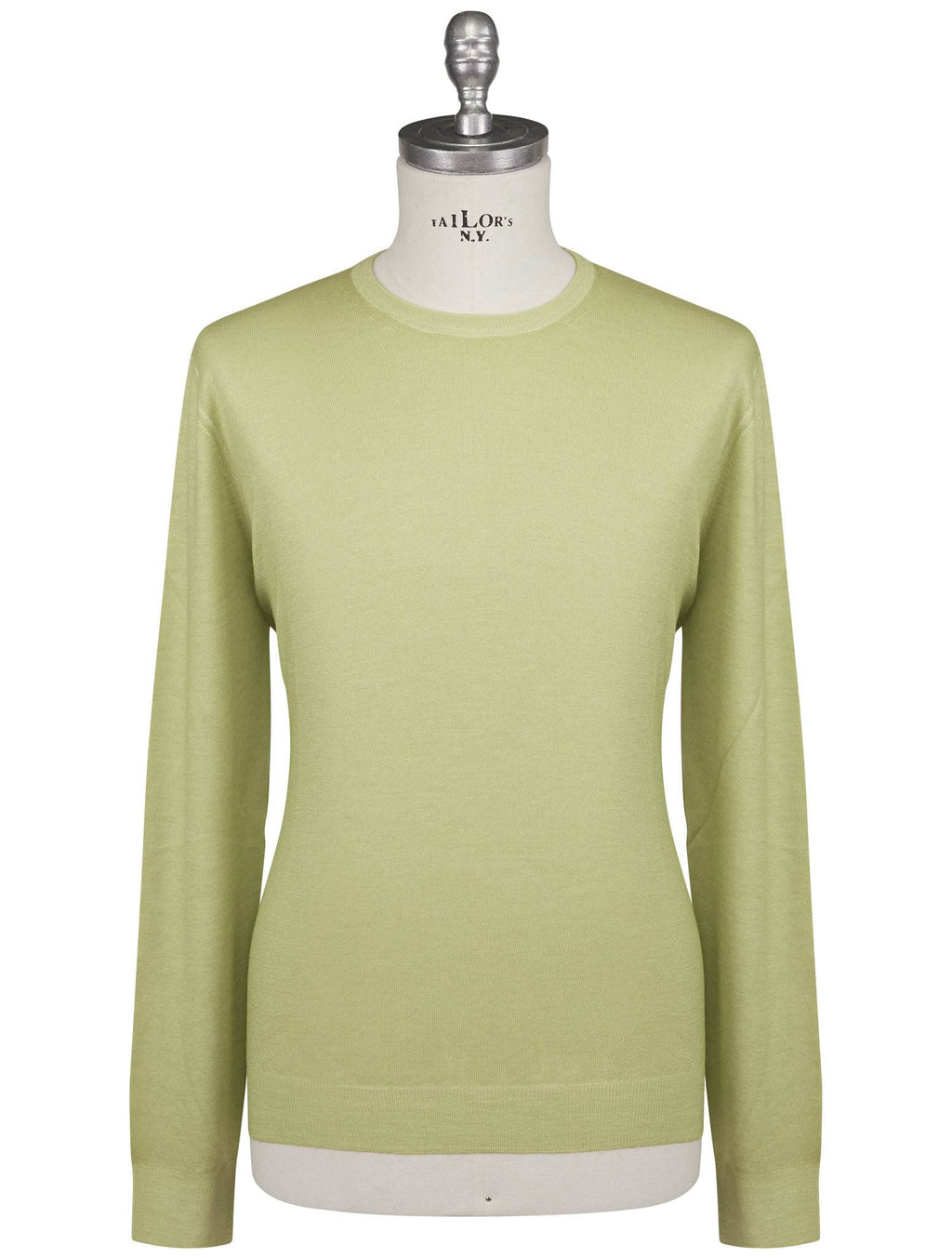 Gran Sasso Green Virgin Wool Sweater Crewneck