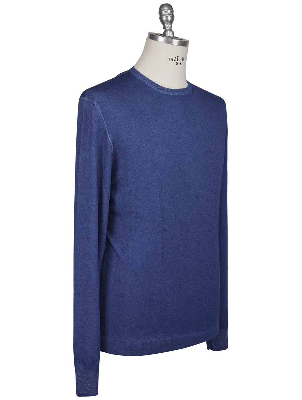 Gran Sasso Gran Sasso Blue Virgin Wool Sweater Crewneck Blue 001