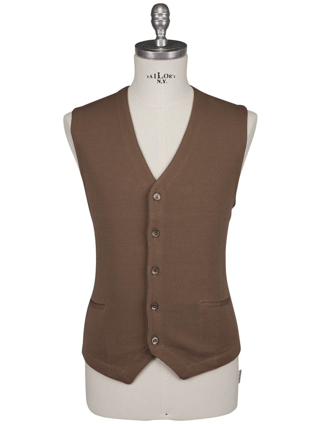 Gran Sasso Brown Brown Cotton Cardigan