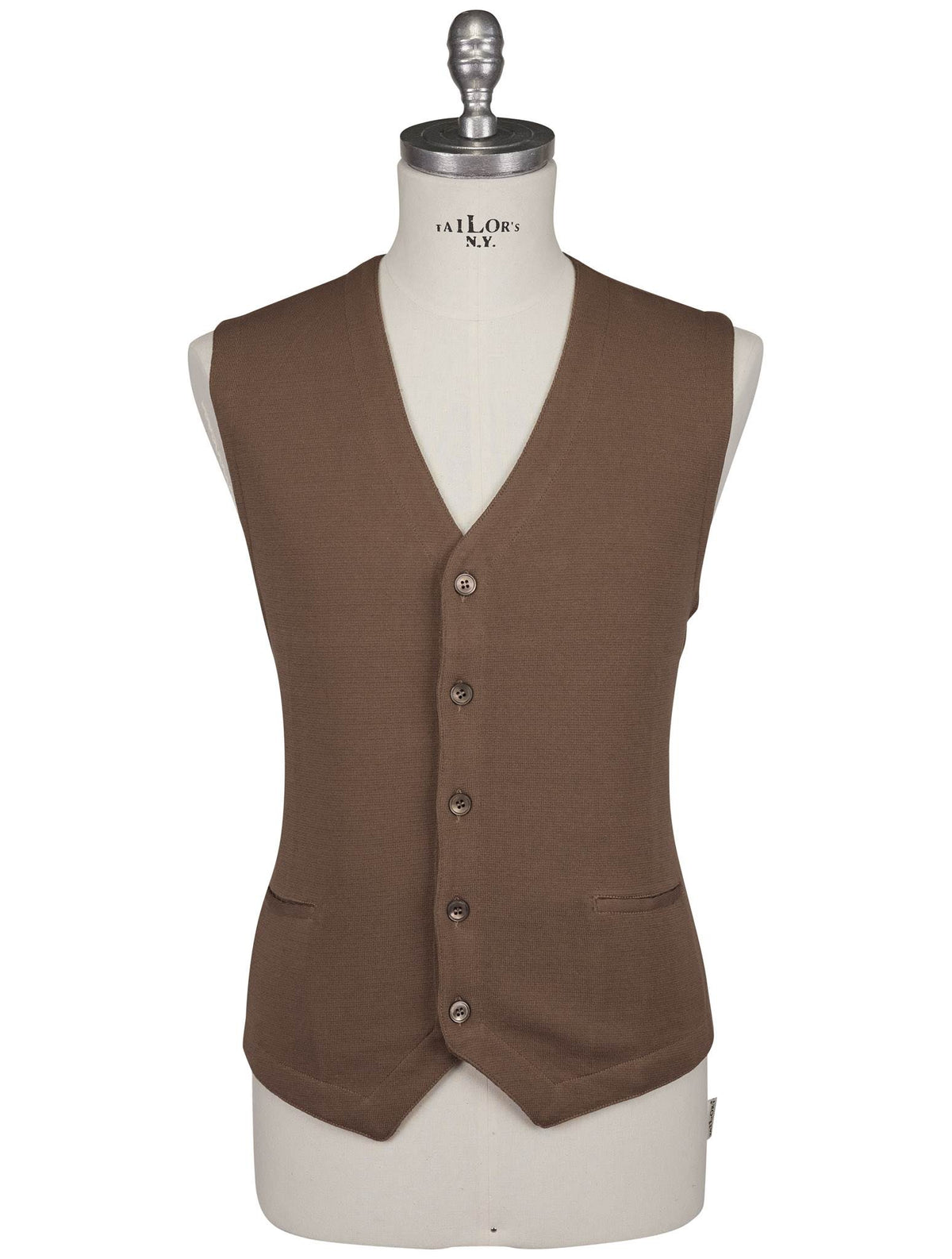 Gran Sasso Brown Brown Cotton Cardigan
