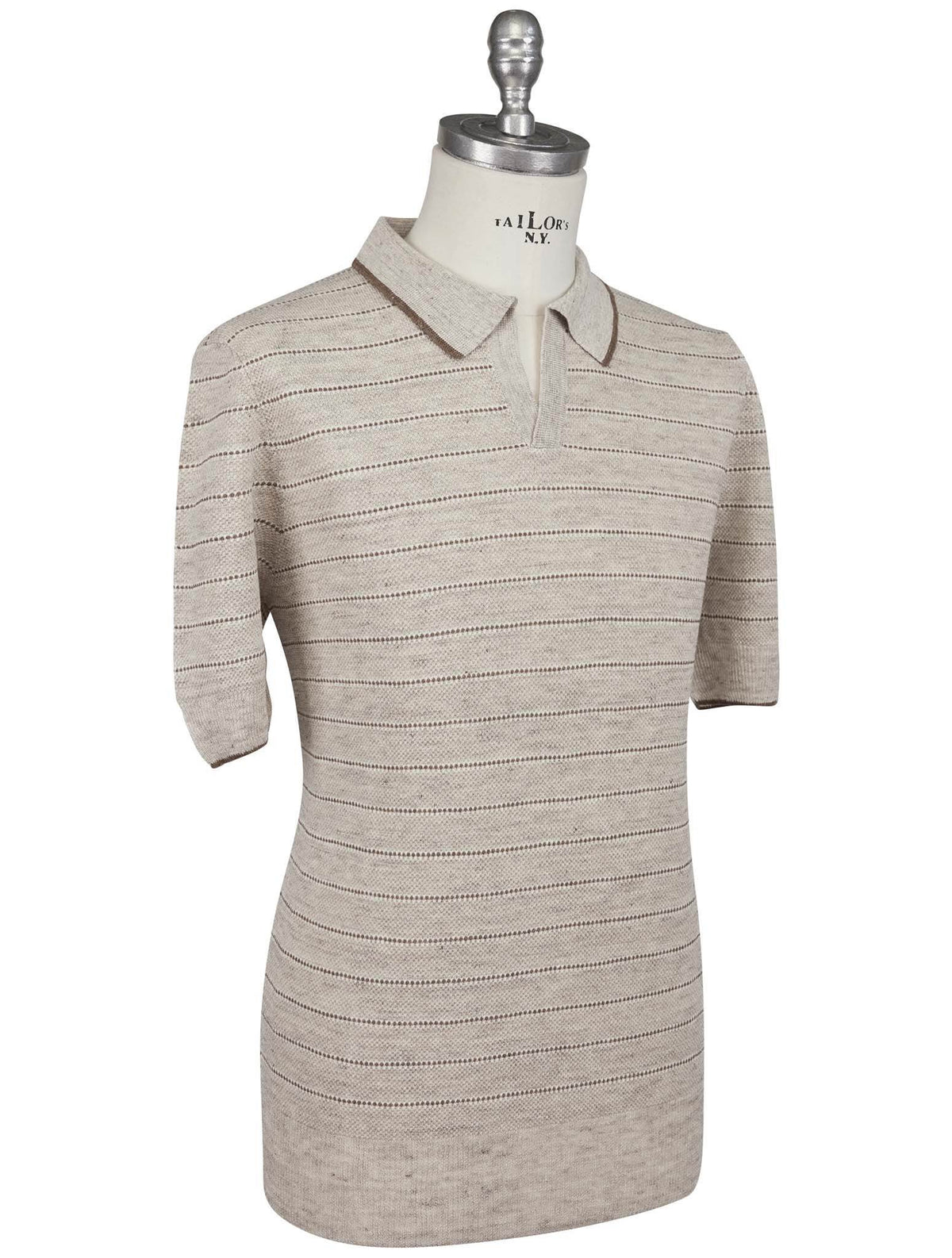 Gran Sasso Gran Sasso Beige Linen Polo Beige 001