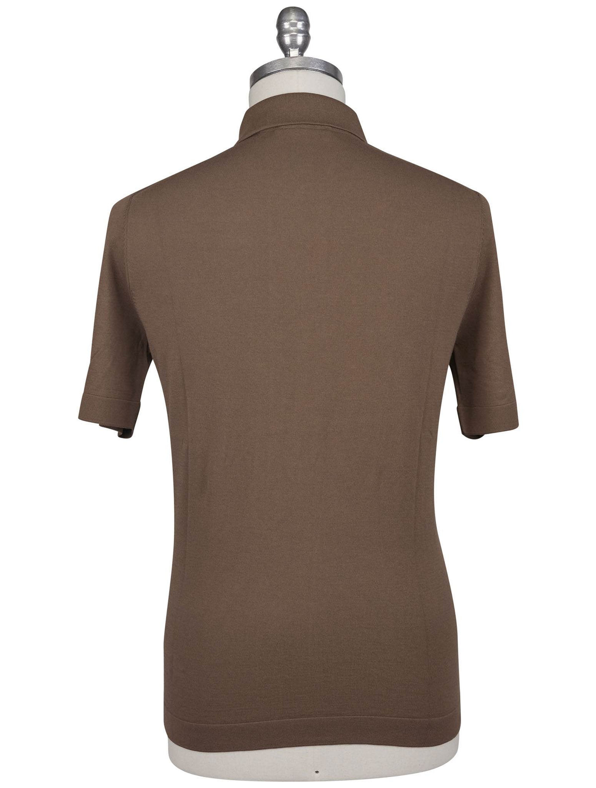 Gran Sasso Brown Cotton Polo Full Zip