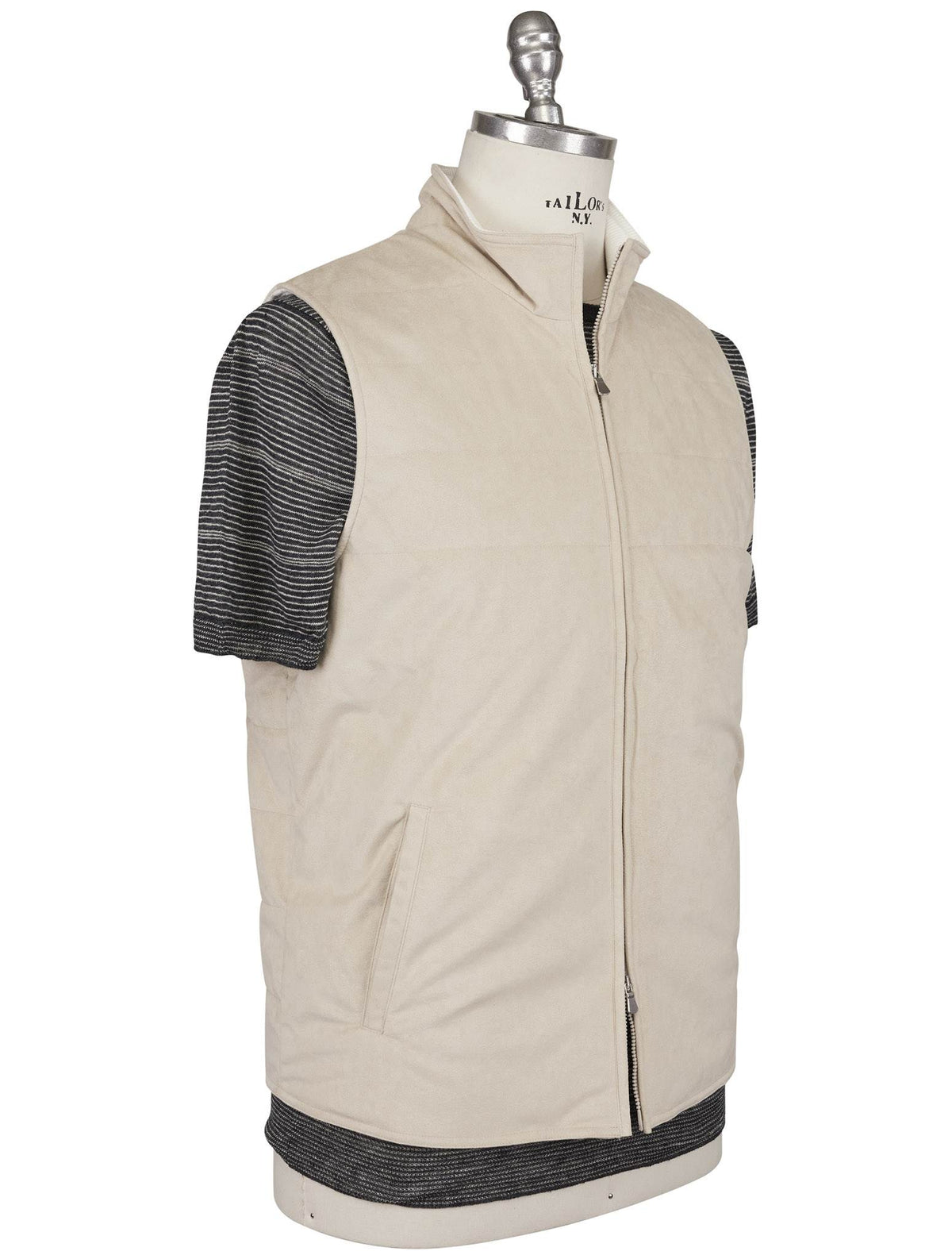 Gran Sasso Gran Sasso Beige Linen Hoodie Vest Beige 001