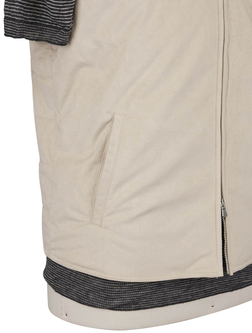 Gran Sasso Beige Linen Hoodie Vest