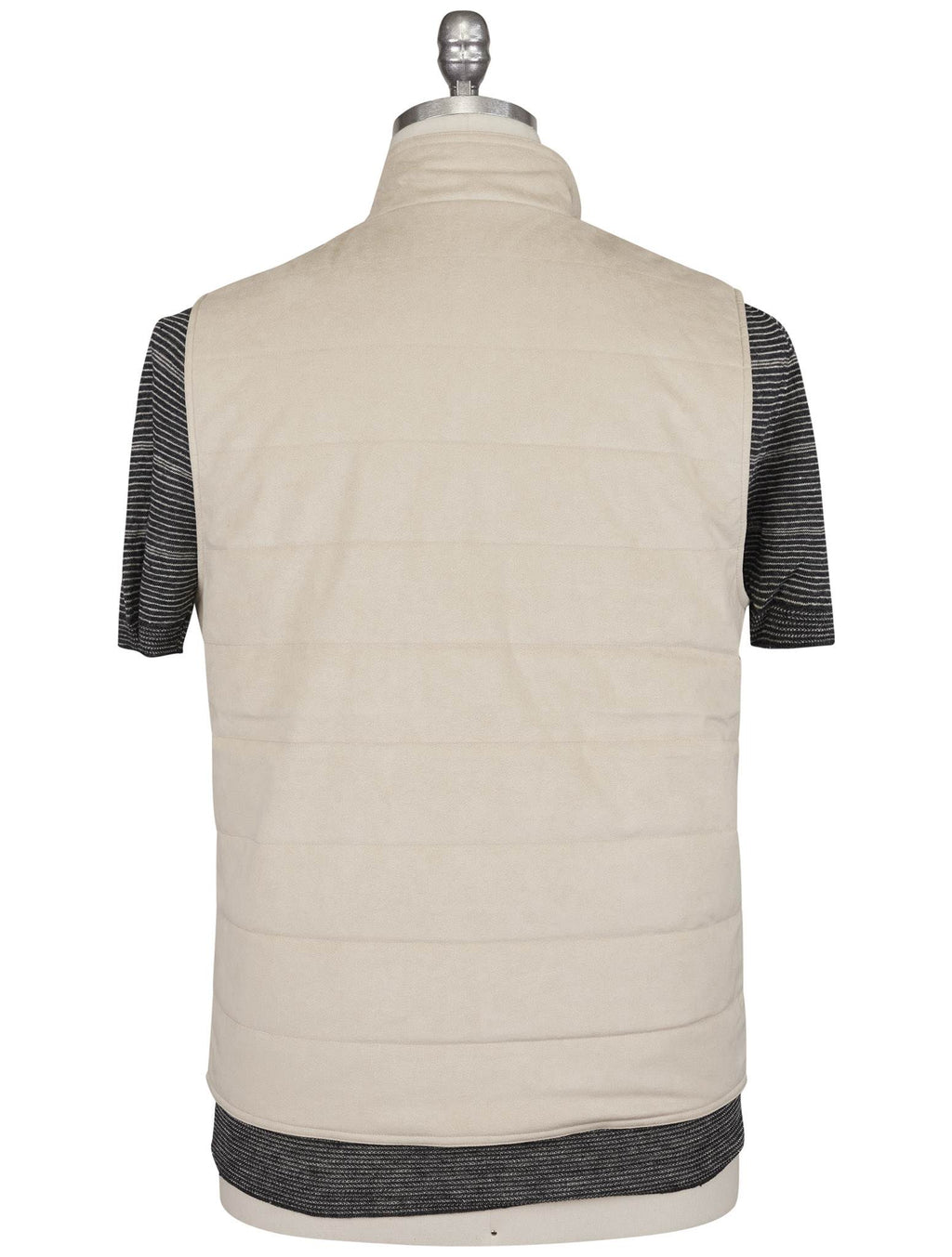 Gran Sasso Beige Linen Hoodie Vest