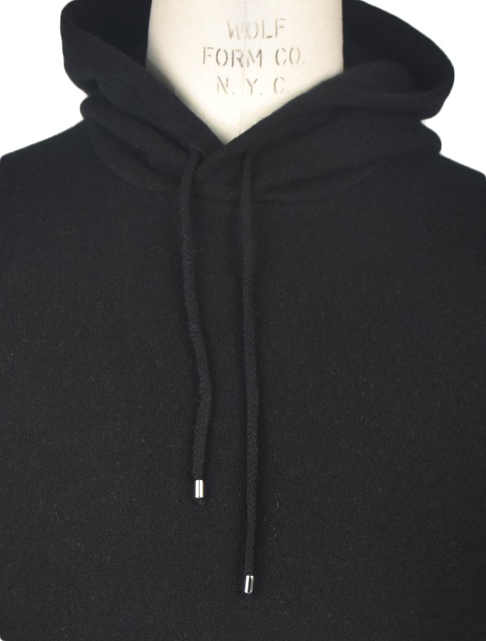 Gran Sasso Black Cashmere Sweater Hoodie