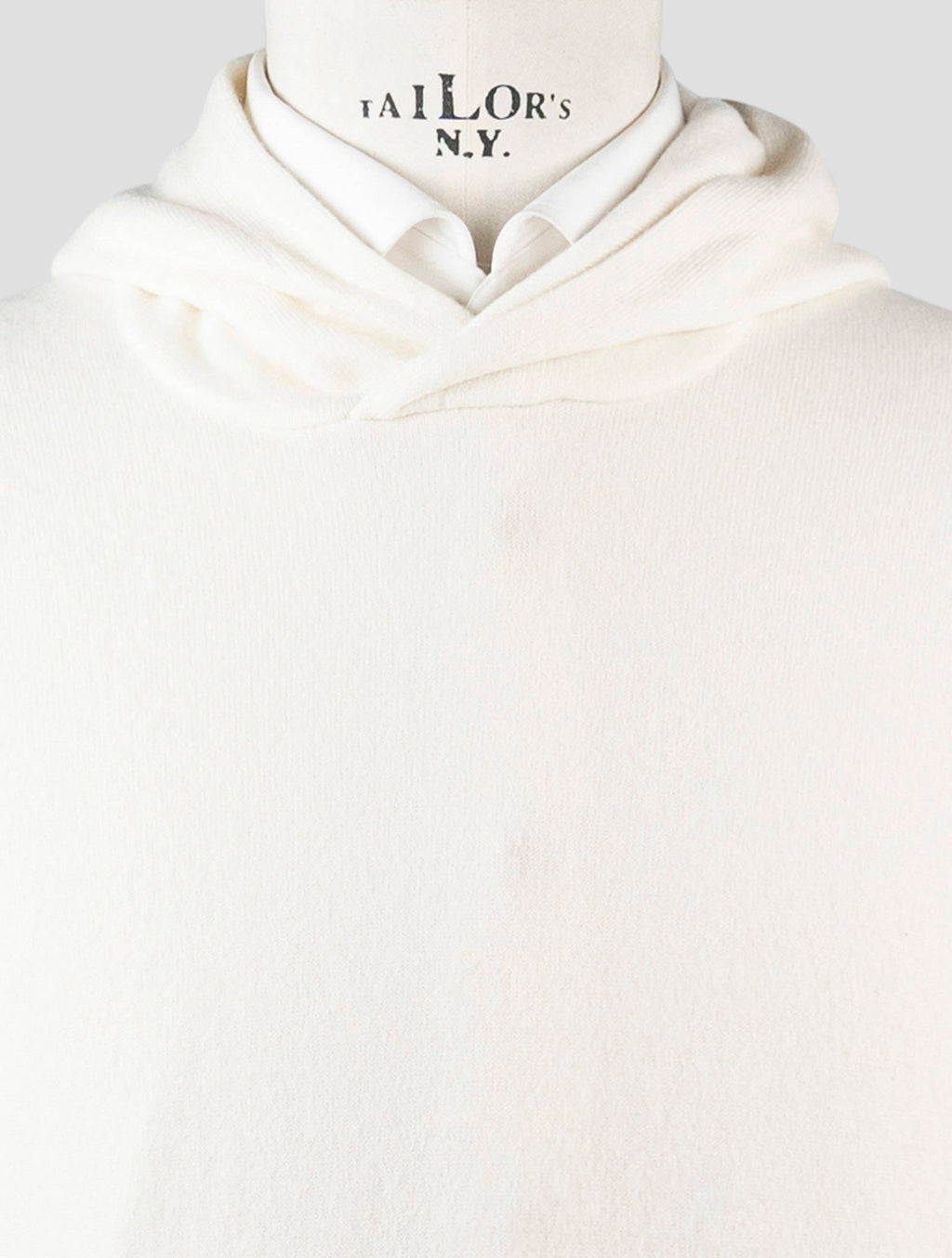 Gran Sasso White Cashmere Sweater Hoodie