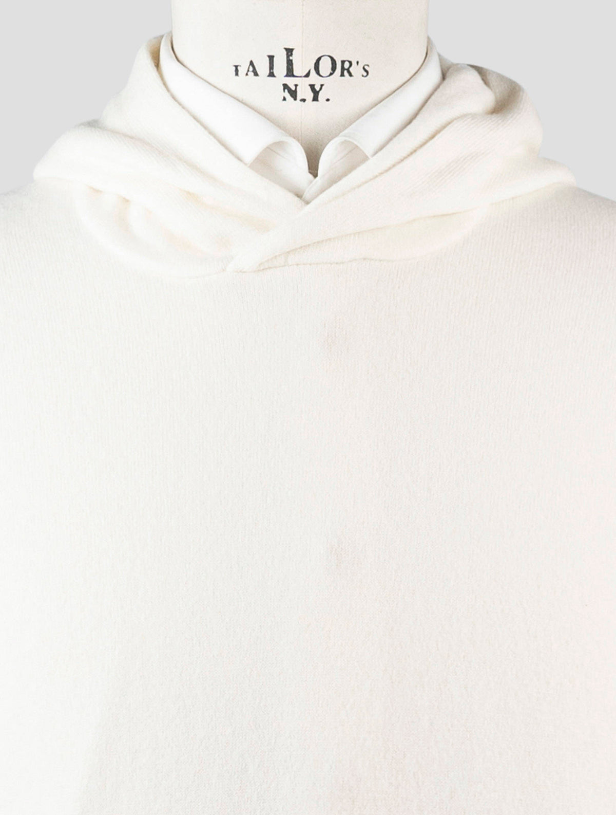 Gran Sasso White Cashmere Sweater Hoodie