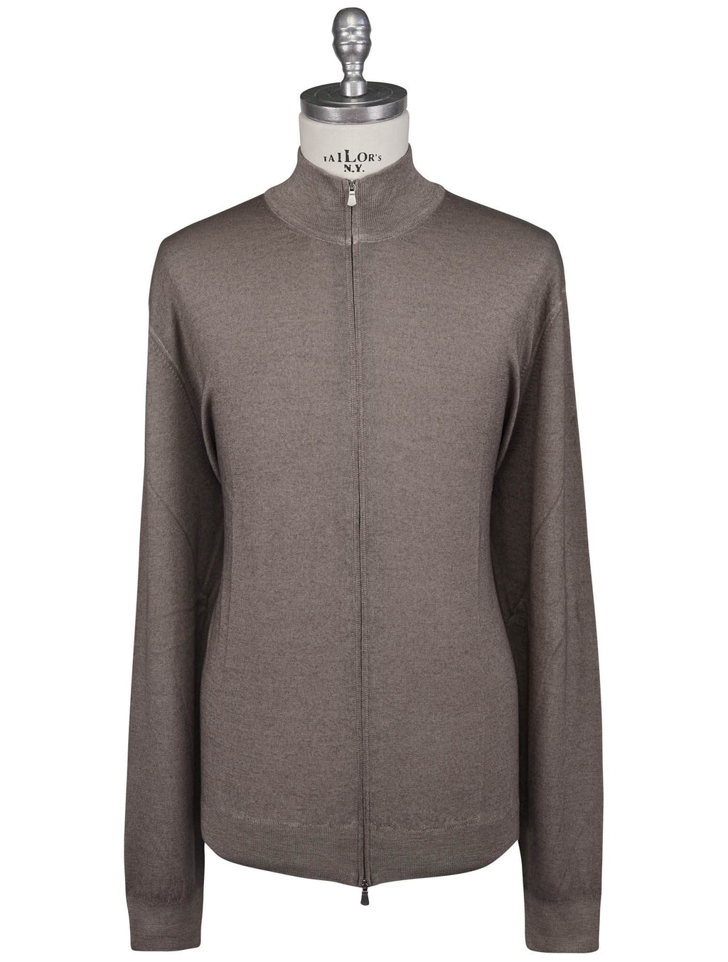Gran Sasso Gran Sasso Brown Virgin Wool Sweater Full Zip Brown 000