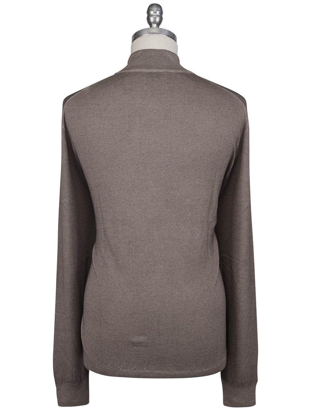 Gran Sasso Brown Virgin Wool Sweater Full Zip