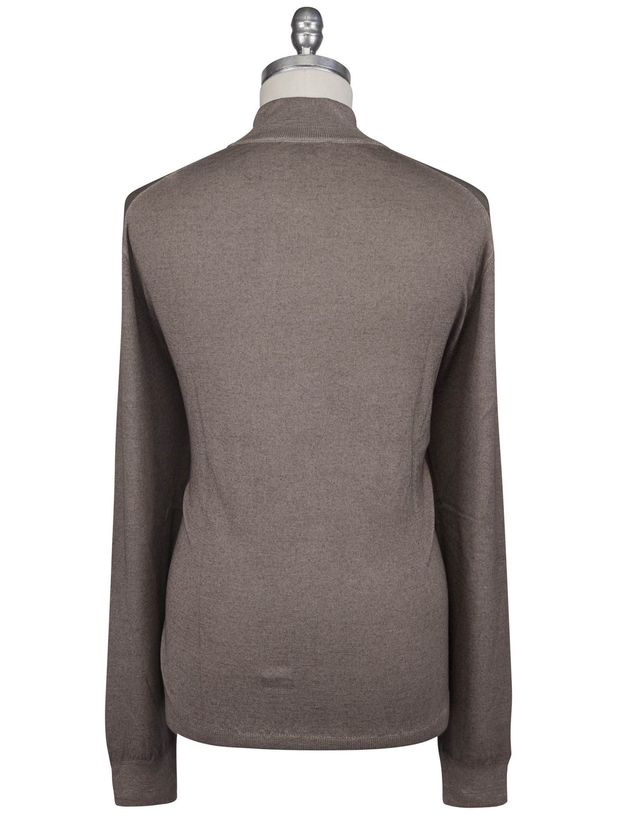 Gran Sasso Brown Virgin Wool Sweater Full Zip