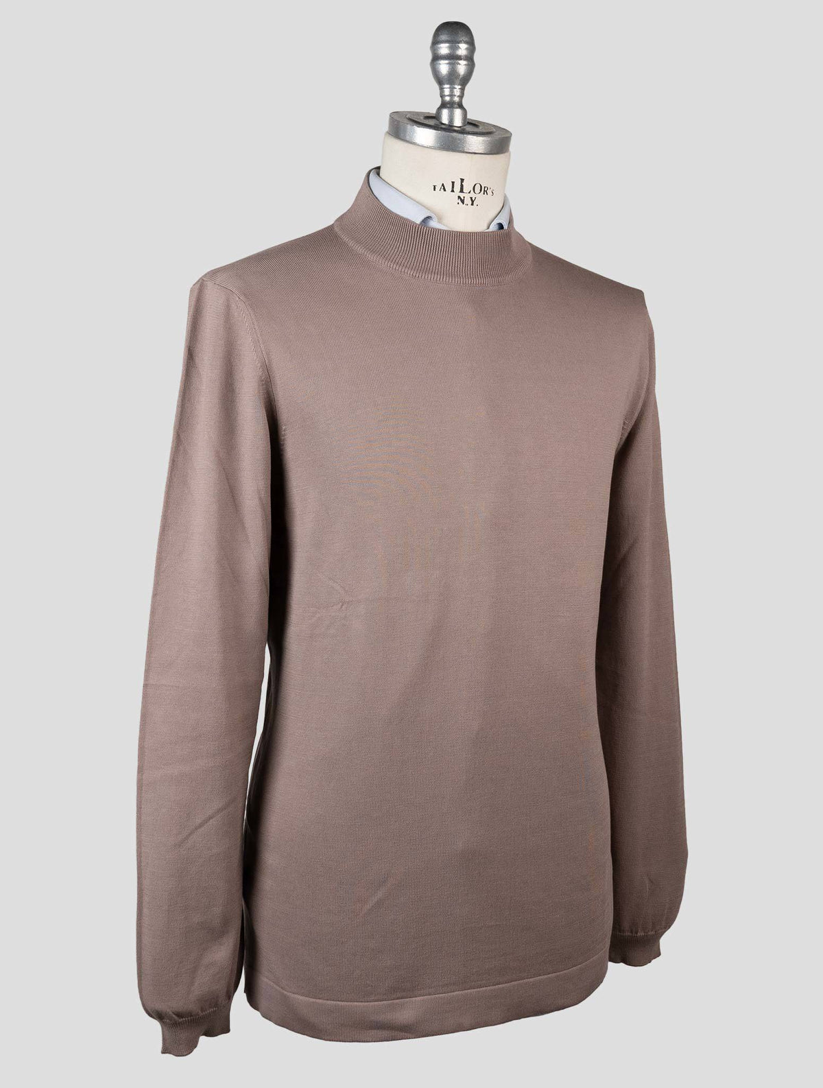 Gran Sasso Gran Sasso Taupe Virgin Wool Sweater Half Neck Taupe 001