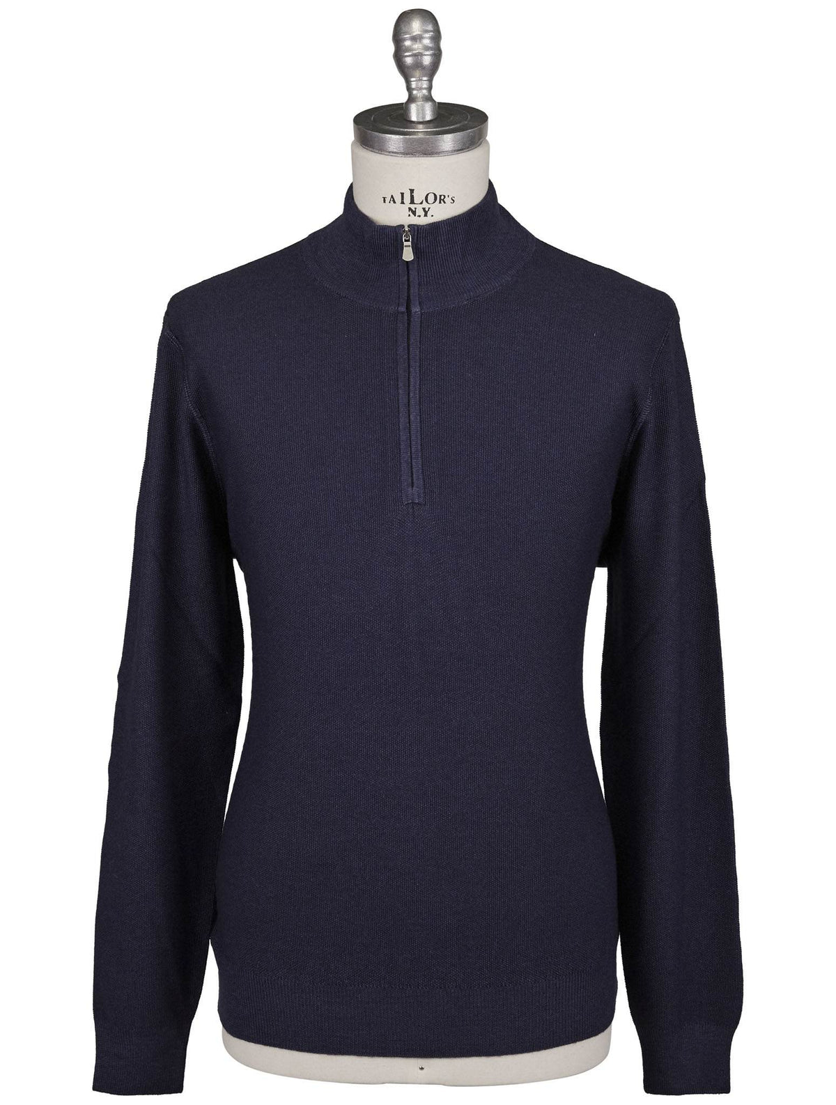 Gran Sasso Gran Sasso Blue Virgin Wool Sweater Half Zip Blue 000