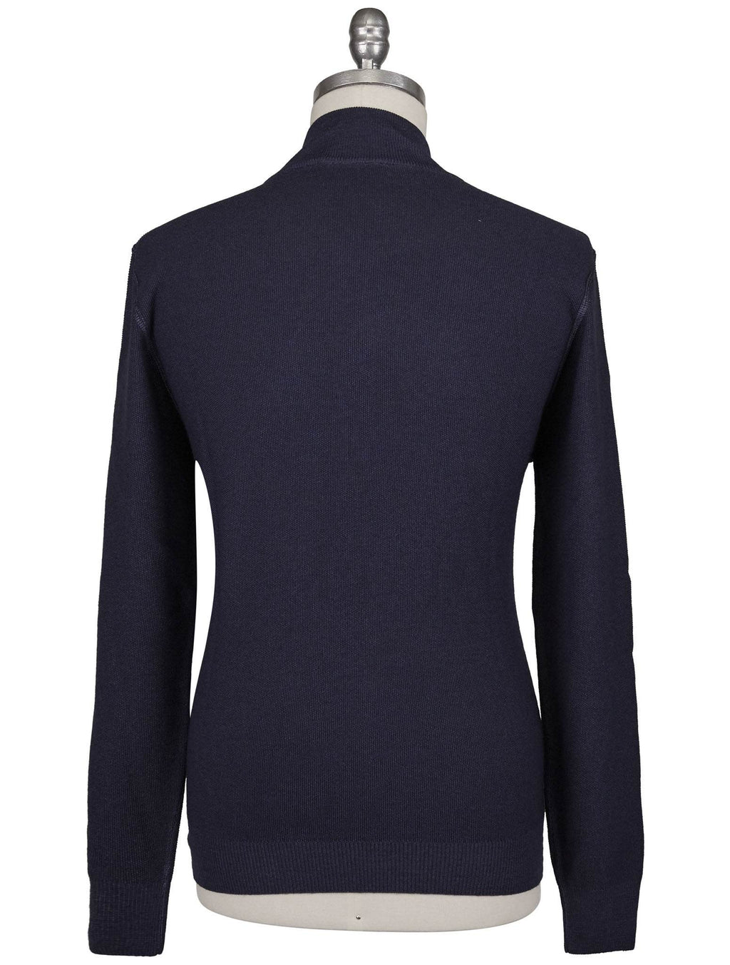 Gran Sasso Blue Virgin Wool Sweater Half Zip