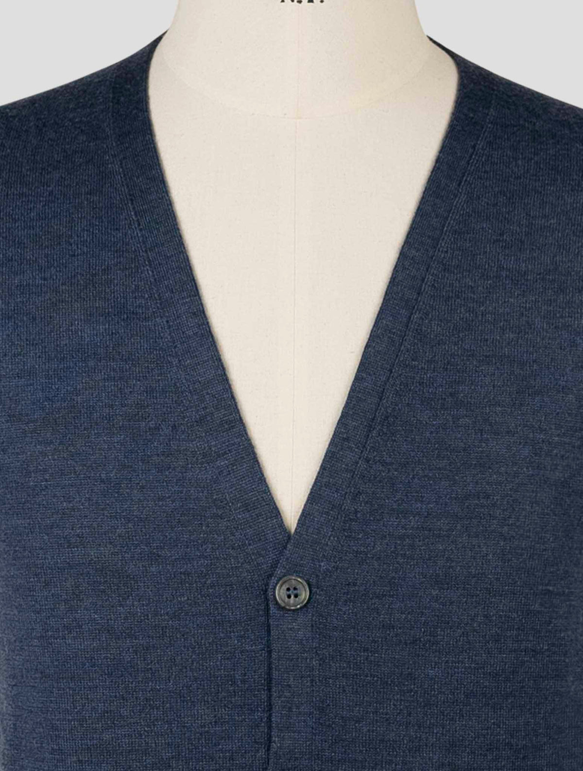 Gran Sasso Blue Virgin Wool Gilet