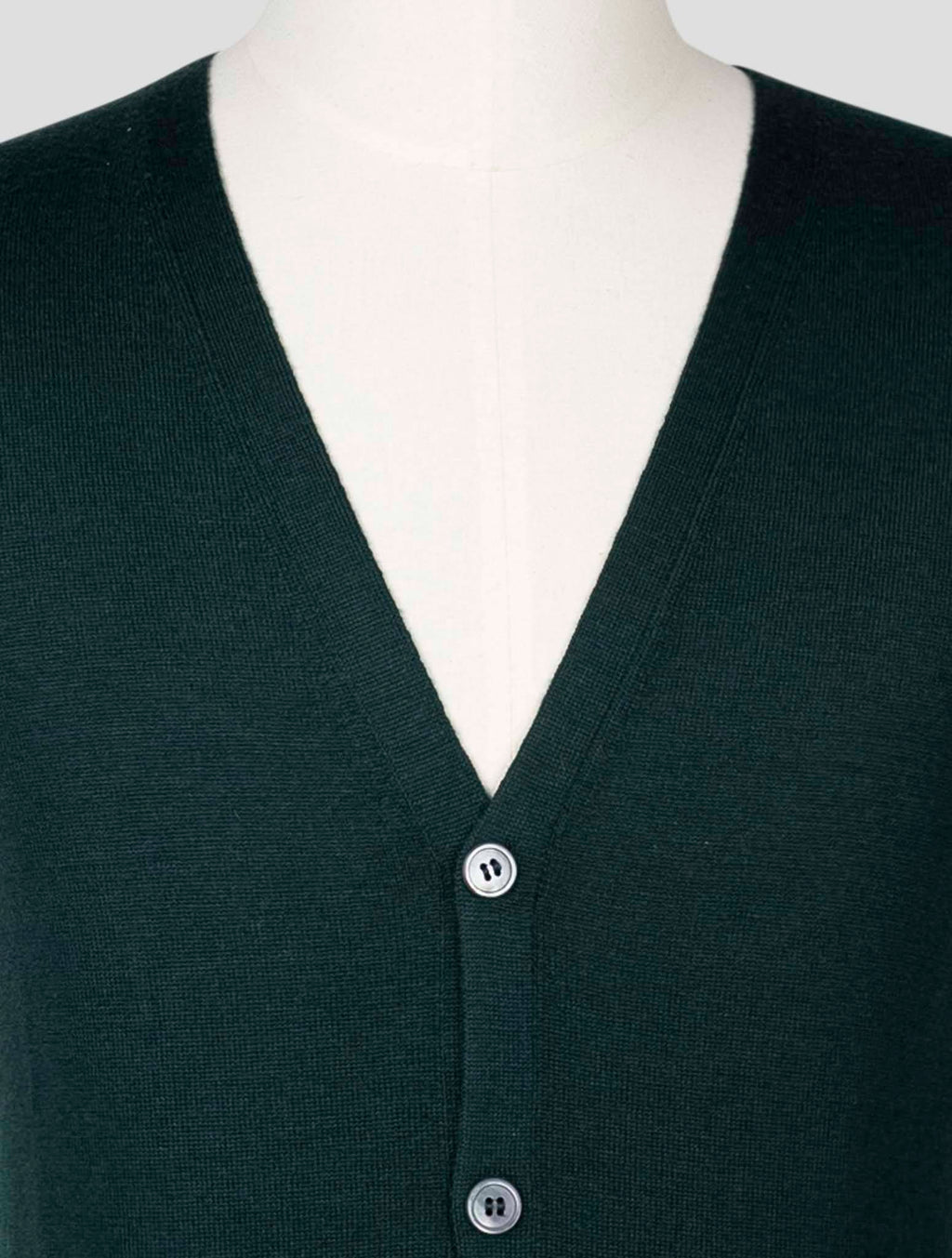 Gran Sasso Dark Green Virgin Wool Gilet