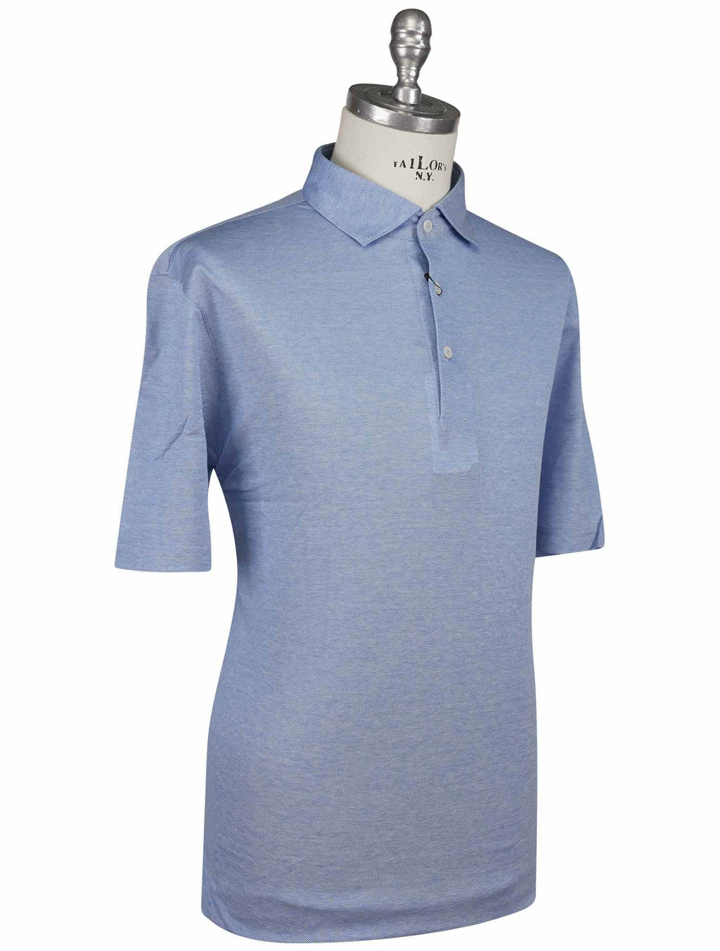 Gran Sasso Gran Sasso Blue Cotton Polo Blue 001