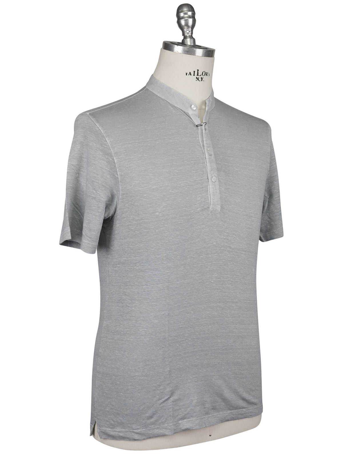 Gran Sasso Gran Sasso Green Linen Ea T-Shirt Serafino Green 001