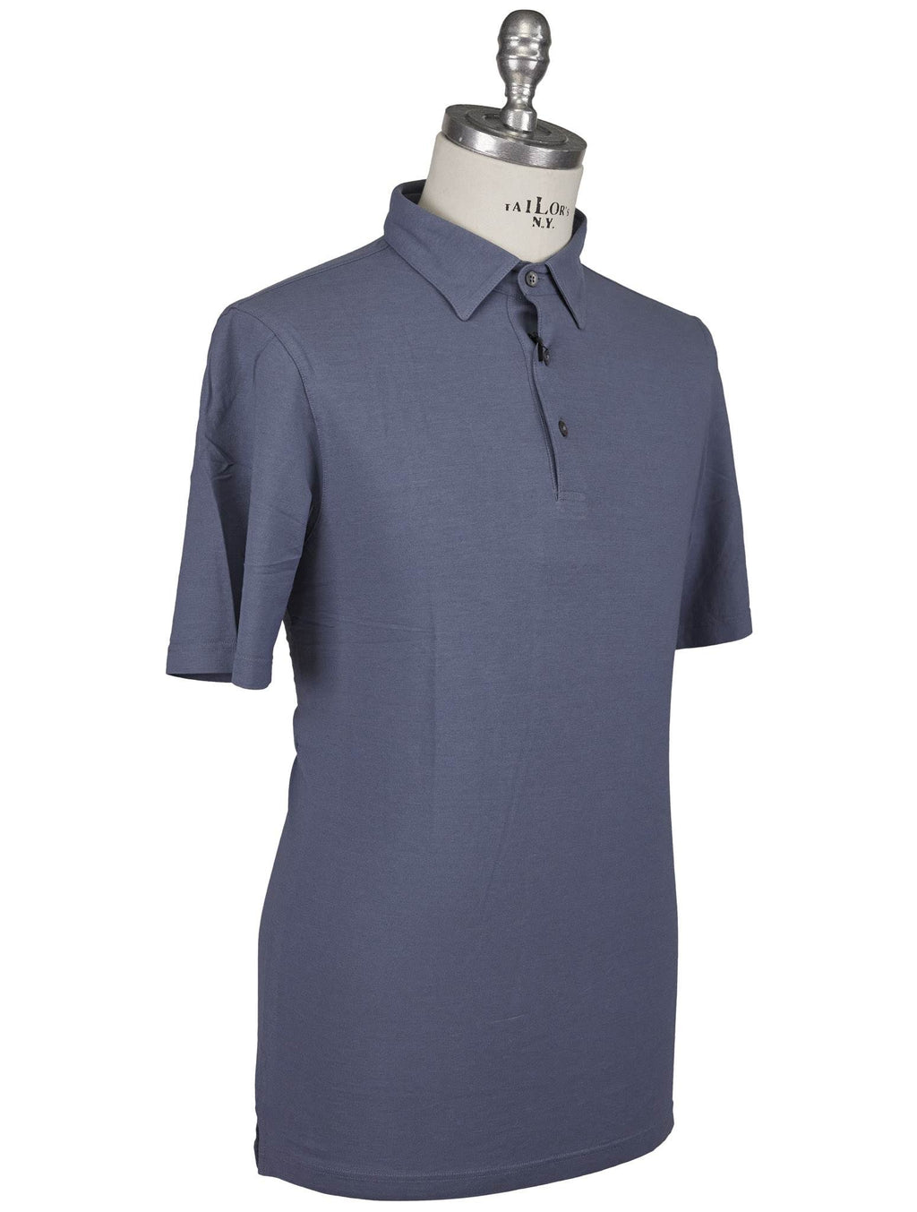 Gran Sasso Gran Sasso Blue Cotton Polo Blue 001
