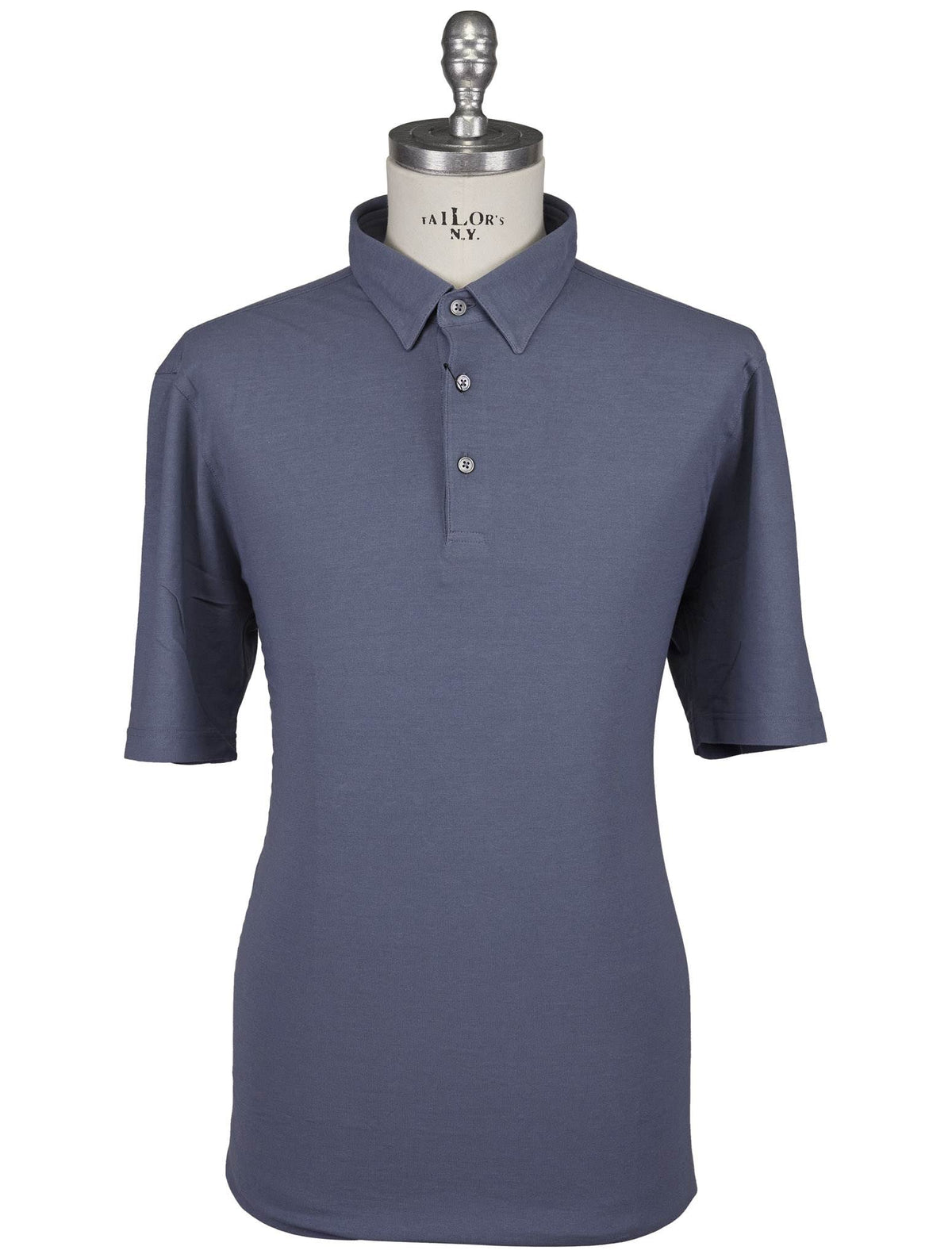 'Gran Sasso Blue Cotton Polo