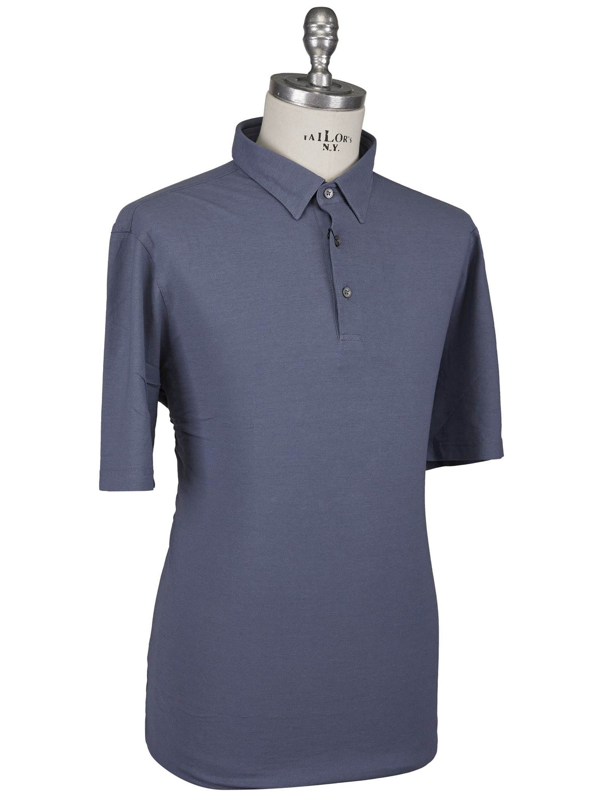 Gran Sasso 'Gran Sasso Blue Cotton Polo Blue 001