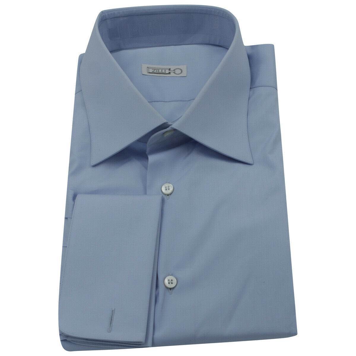 Zilli Zilli Light Blue Cotton Shirt MOD Parigi Light Blue 000