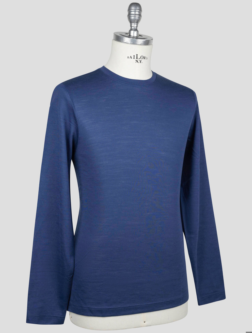 Gran Sasso Gran Sasso Blue Virgin Wool Sweater Crewneck Blue 001