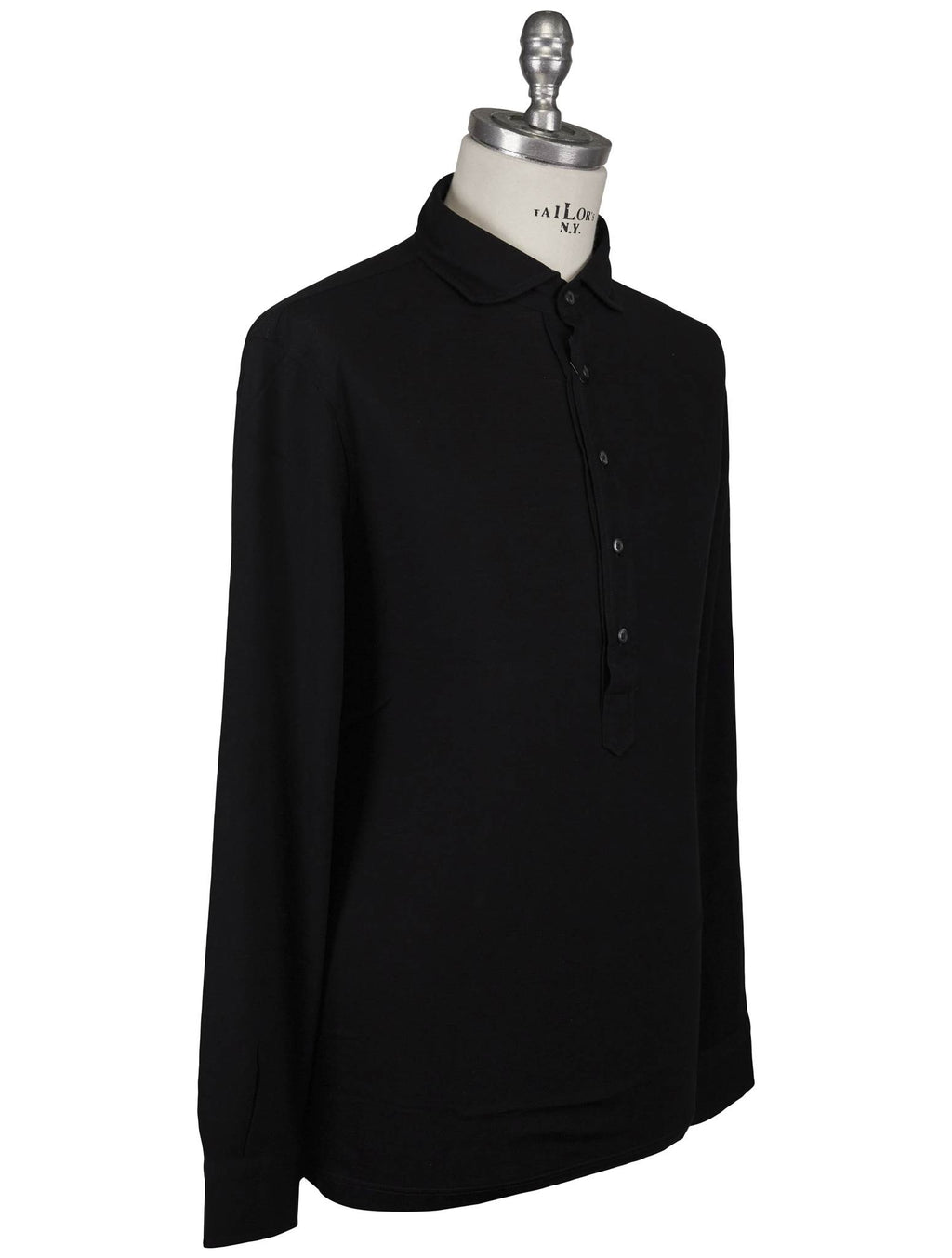 Gran Sasso Gran Sasso Blue Cotton Aweater Polo Black 001