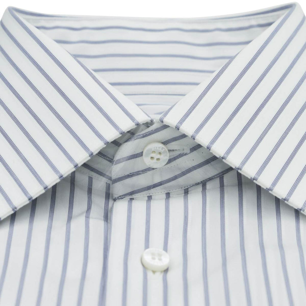 Zilli Zilli Blue White Cotton Shirt Blue/White 001
