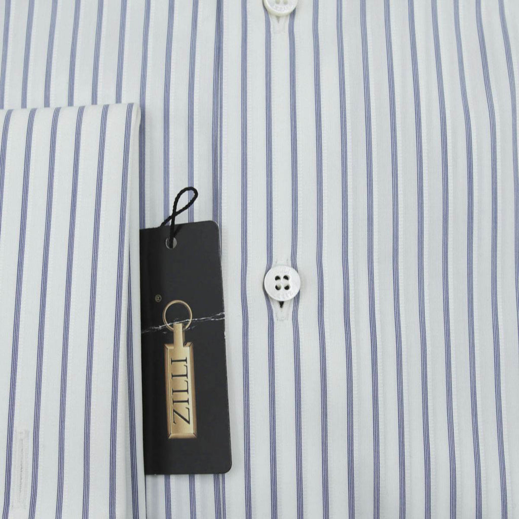 Zilli Blue White Cotton Shirt