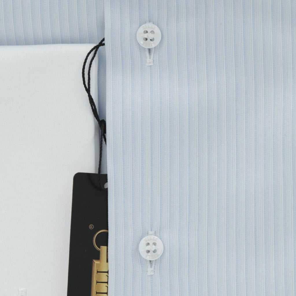 Zilli Zilli Blue White Cotton Shirt Mod Julian Blue/White 001