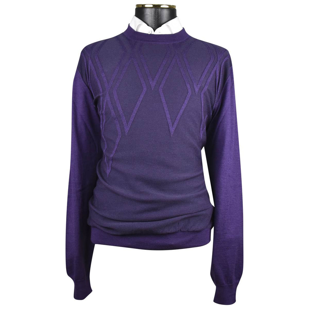 Zilli ZILLI Purple Cashmere Silk Sweater Crewneck Purple 000