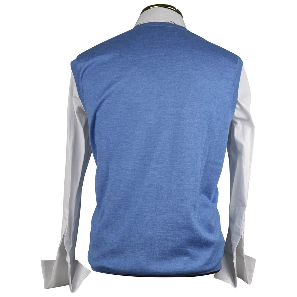 Zilli Light Blue Cashmere Sweater V-Neck