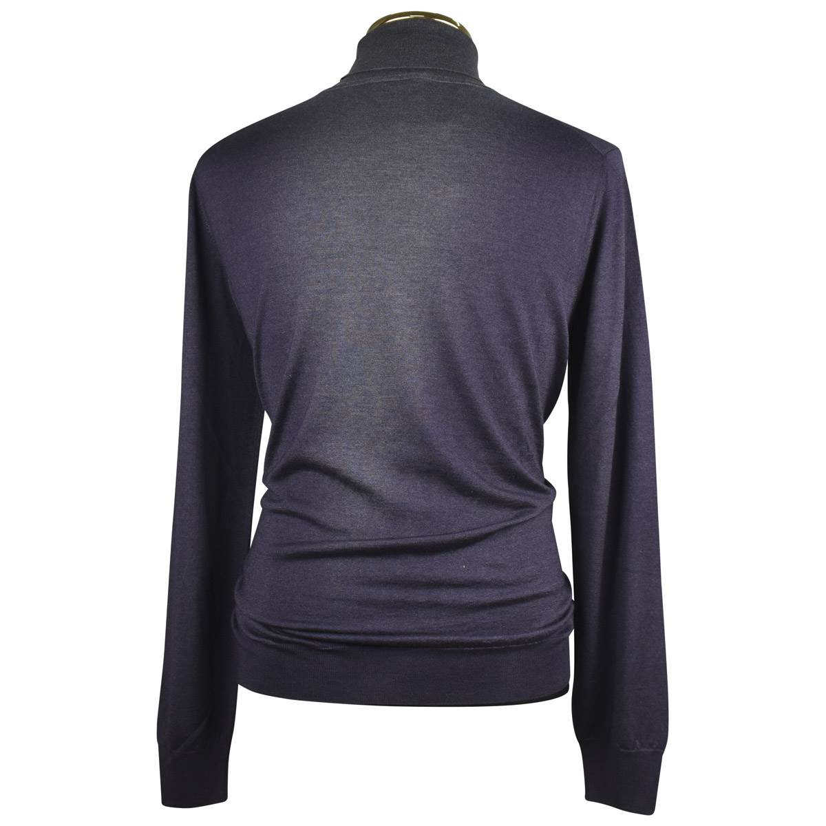 ZILLI Brown Cashmere Silk Sweater Half Neck