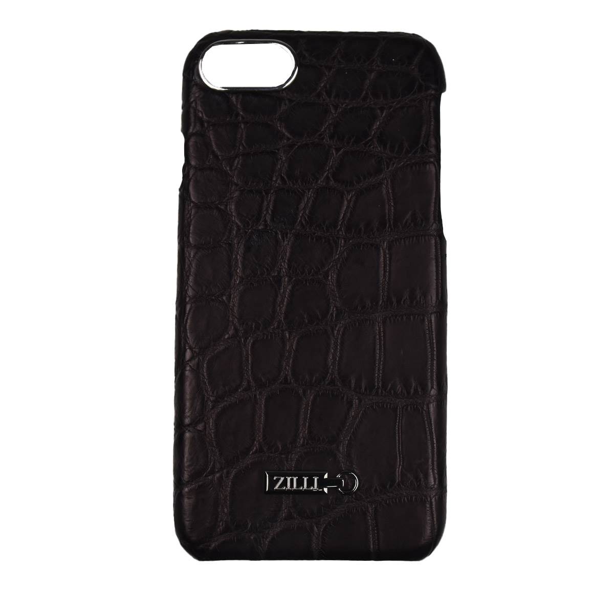 Zilli Zilli Brown Leather Crocodile iPhone 7 Cover Purple 000