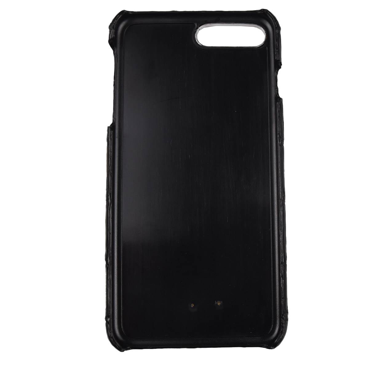 Zilli Zilli Black Leather Crocodile iPhone 7 Plus Cover Black 001