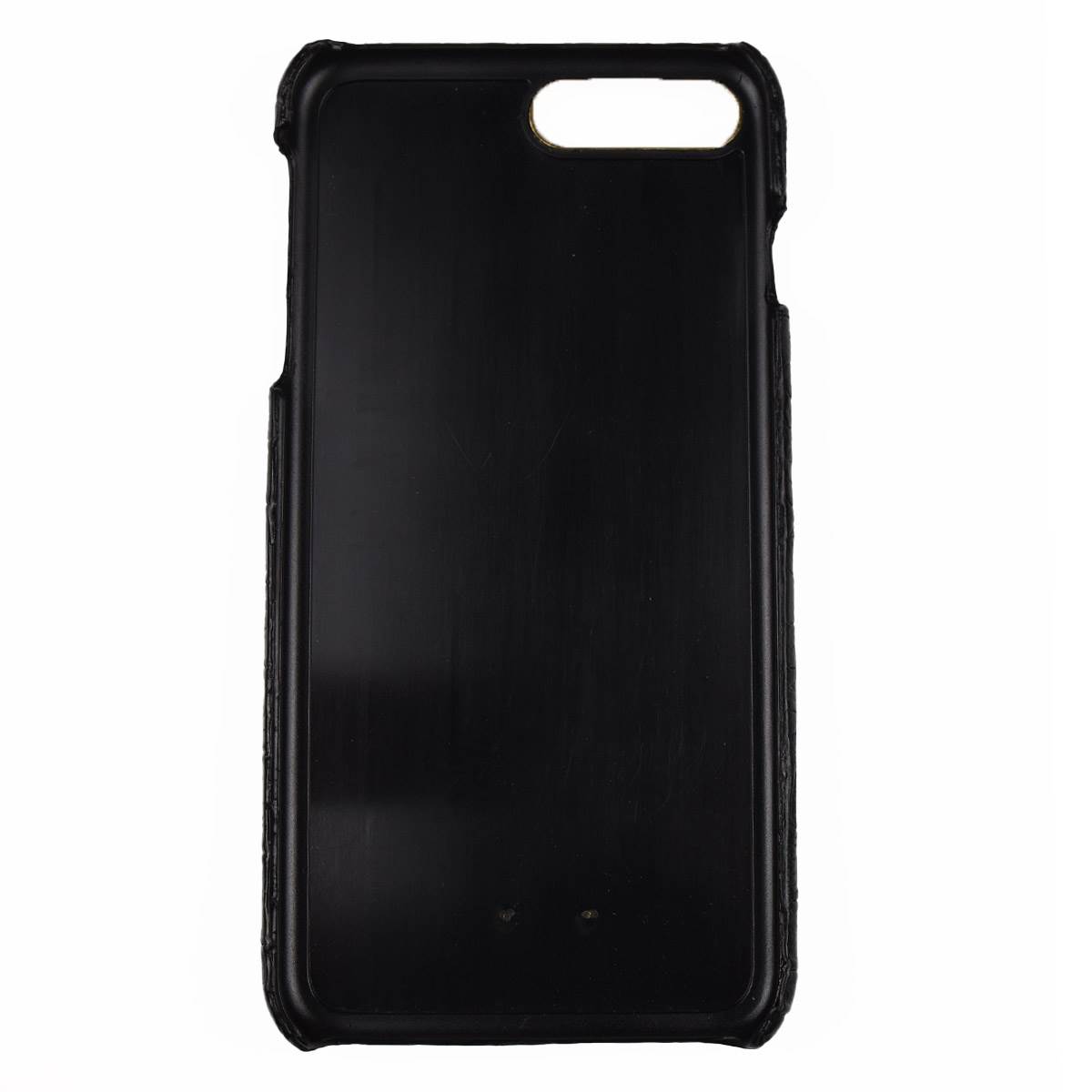 Zilli Zilli Black Leather Crocodile iPhone 7 Plus Cover Black 001